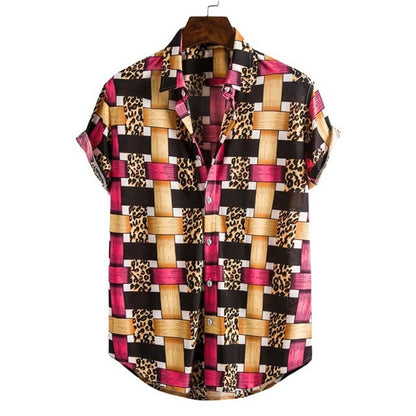 The Baroque-Matrix Shirt with Architectural Filigree-Argyle & Urban-Flow Shell