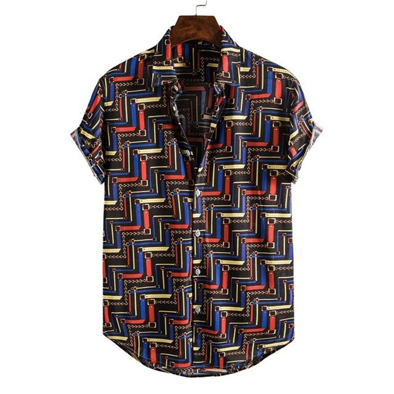 The Baroque-Matrix Shirt with Architectural Filigree-Argyle & Urban-Flow Shell