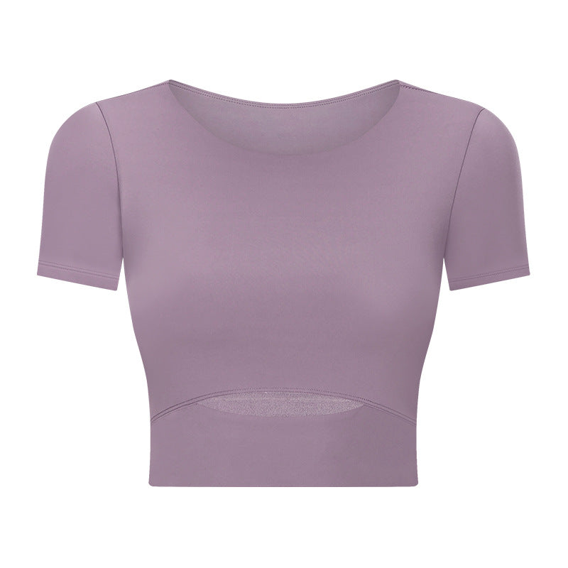 Aura Naked Feel Cut-Out Gym Crop Top