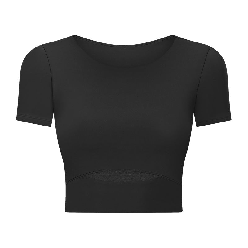 Aura Naked Feel Cut-Out Gym Crop Top