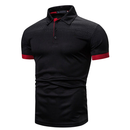 The Digital-Apex Polo with Architectural Pixel-Gradient & Sharp-Point Collar