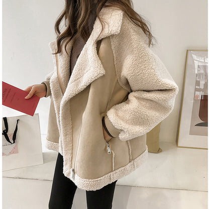 Lyra Suede & Sherpa Aviator Jacket