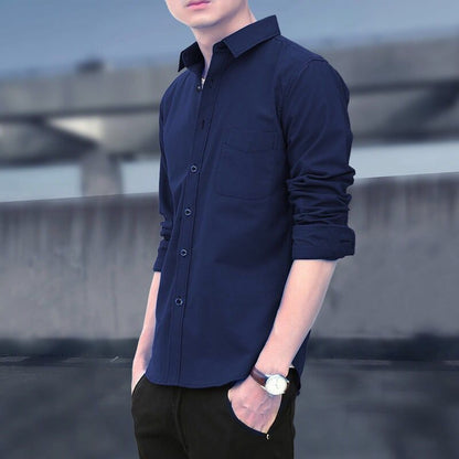 Executive-Minimalist Statement-Shirt with High-Density Cotton-Shell & Tapered-Frame