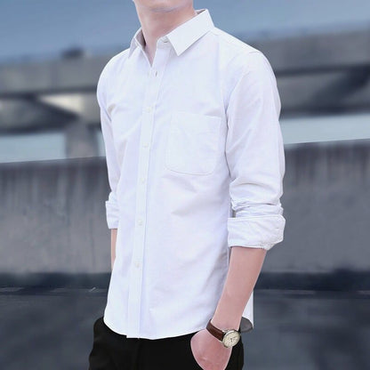 Executive-Minimalist Statement-Shirt with High-Density Cotton-Shell & Tapered-Frame