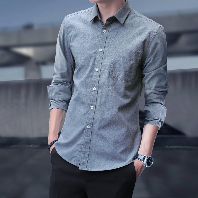 Executive-Minimalist Statement-Shirt with High-Density Cotton-Shell & Tapered-Frame
