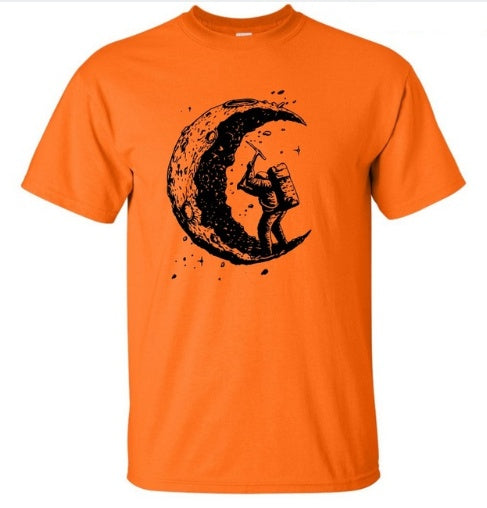 The Lunar-Miner Tee with Architectural Moon-Crest & Urban-Oversize Shell