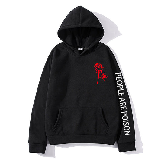 The Poison-Bloom Hoodie with Architectural Rose-Inlay & Urban-Shield Shell