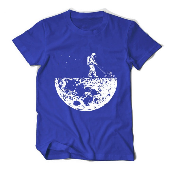 Space Mower Astronaut Graphic T-Shirt