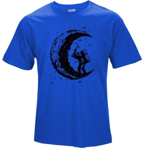 The Lunar-Miner Tee with Architectural Moon-Crest & Urban-Oversize Shell