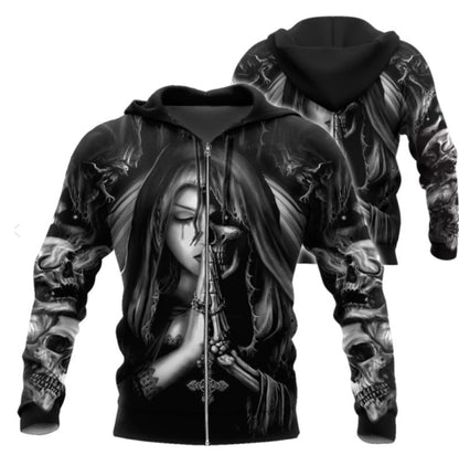 Phantom Prayer Gothic 3D Graphic Hoodie