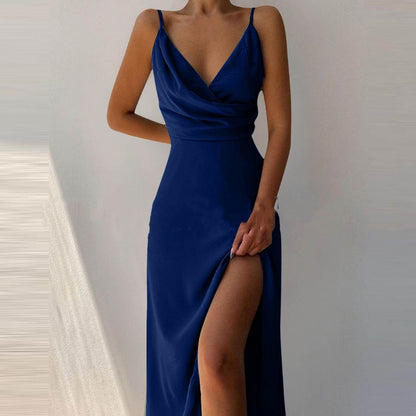 Modern Glamour Sleeveless Slit Dress for Evening Galas
