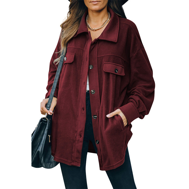 The Nomad" Brushed-Fleece Shacket with Architectural Utility Details