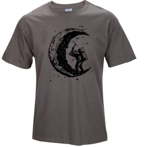 The Lunar-Miner Tee with Architectural Moon-Crest & Urban-Oversize Shell