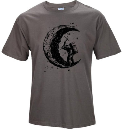 The Lunar-Miner Tee with Architectural Moon-Crest & Urban-Oversize Shell