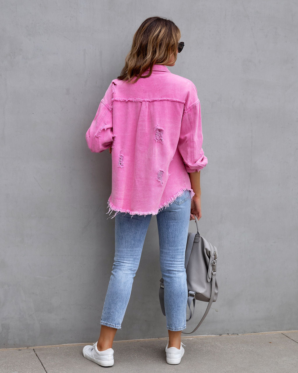 The Ultimate Weekend Shacket: Ripped Utility Shirt Jacket