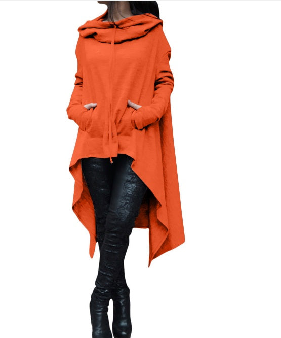 Nebula Shadow Oversized Cape-Pullover with Sculptural Hood Detail