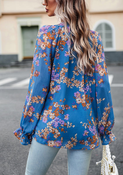 Boho Bloom Flare Sleeve Shirt