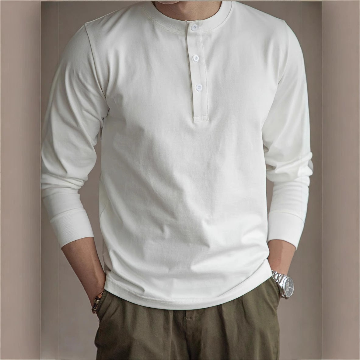 Premium Heavy Henley T-Shirt