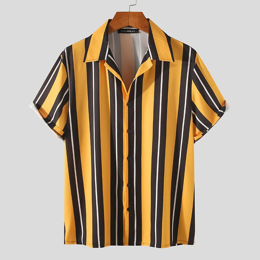 Riviera Striped Short-Sleeve Resort Shirt