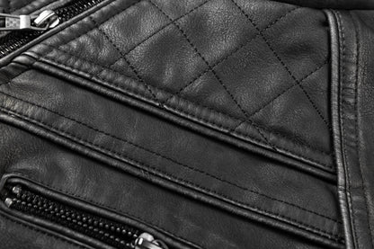 Vanguard-Biker Statement-Outerwear with High-Density Tactical-Paneling & Sculptural Collar