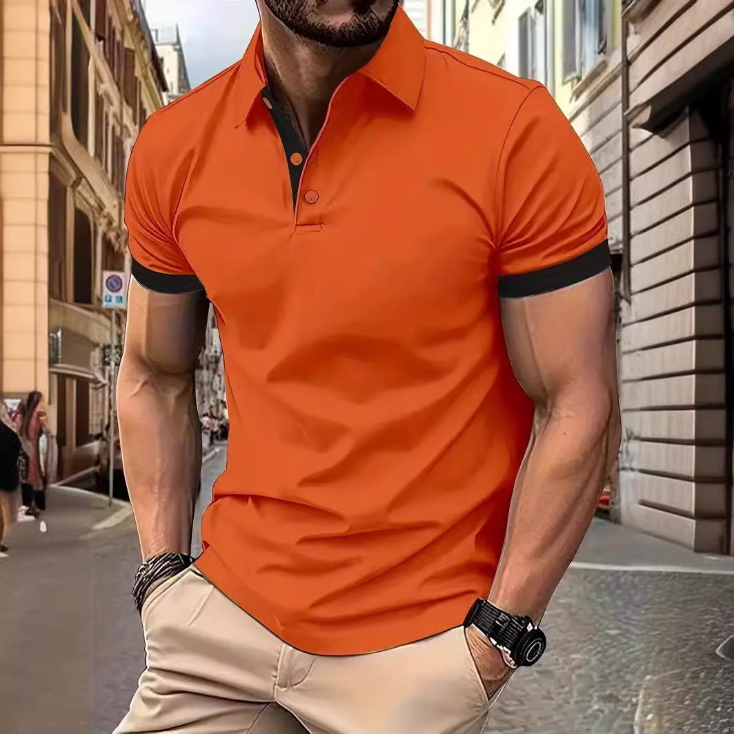 Premium Contrast Polo Shirt | Men’s Modern Slim Fit Top