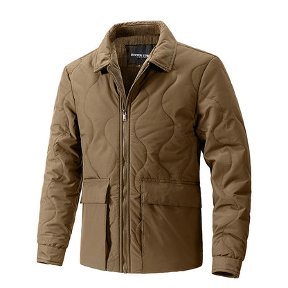 Cavalry-Vanguard Statement-Outerwear with High-Density Wave-Grid & Sculptural Pockets