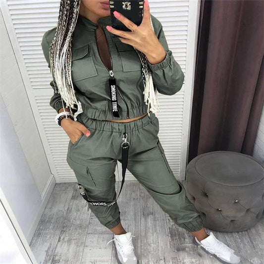 Vector-Zero Utility Co-ord with Bold "Smoking Time" Ribbon