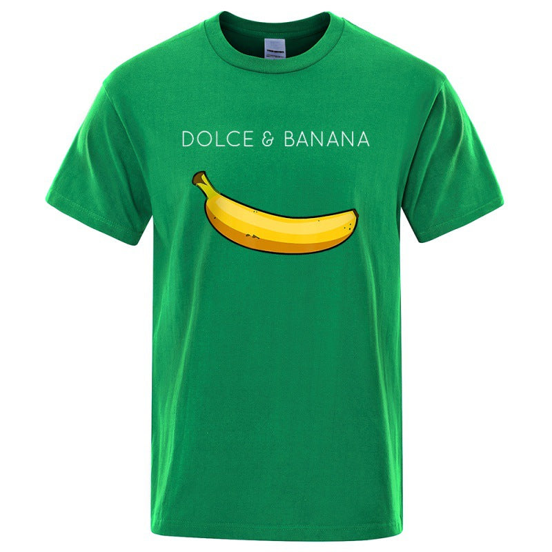 The Dolce-Banana Satirical-Tee with Architectural Pop-Inlay & Urban-Fit Shell