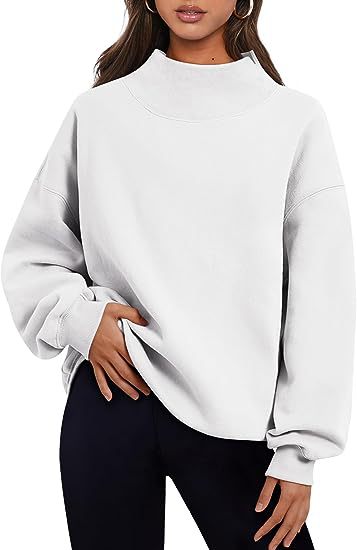Modern Mock-Neck Oversized Sweatshirt in Premium Thick Fleece