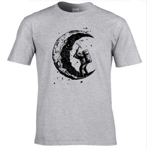 The Lunar-Miner Tee with Architectural Moon-Crest & Urban-Oversize Shell