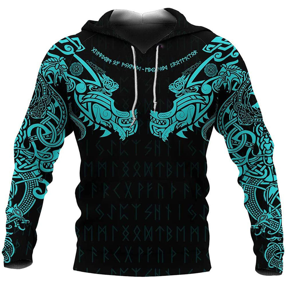 Polynesian-Vanguard Statement-Pullover with High-Density Geometric-Grid & Sculptural Hood