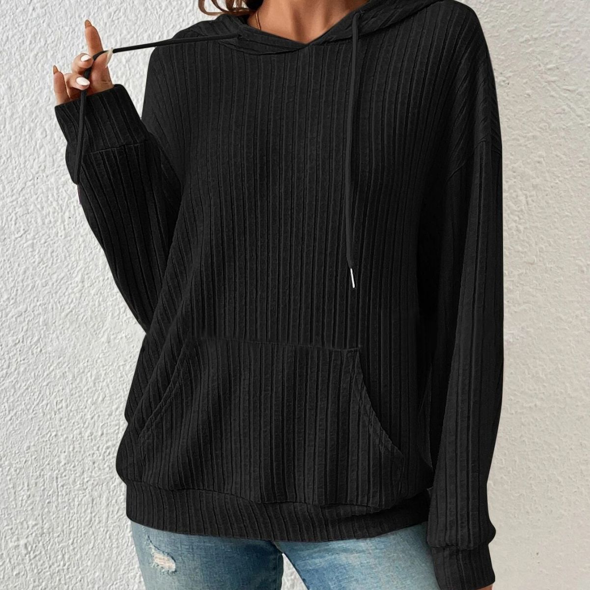 Modern Urban Knitwear Hoodie with Relaxed Scandi-Style Fit