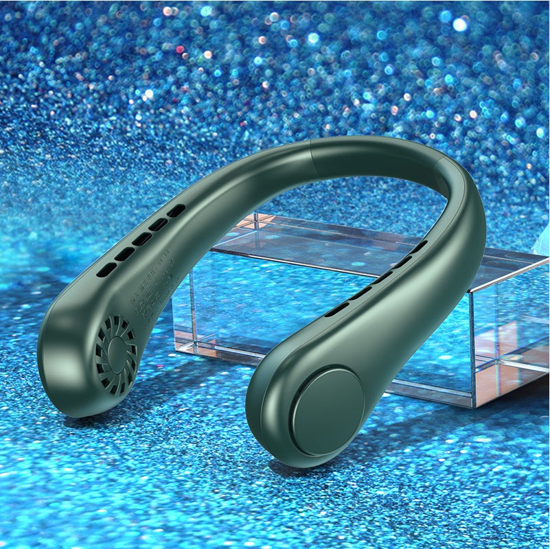 Premium Bladeless Neck Fan – Rechargeable Wearable Air Cooler
