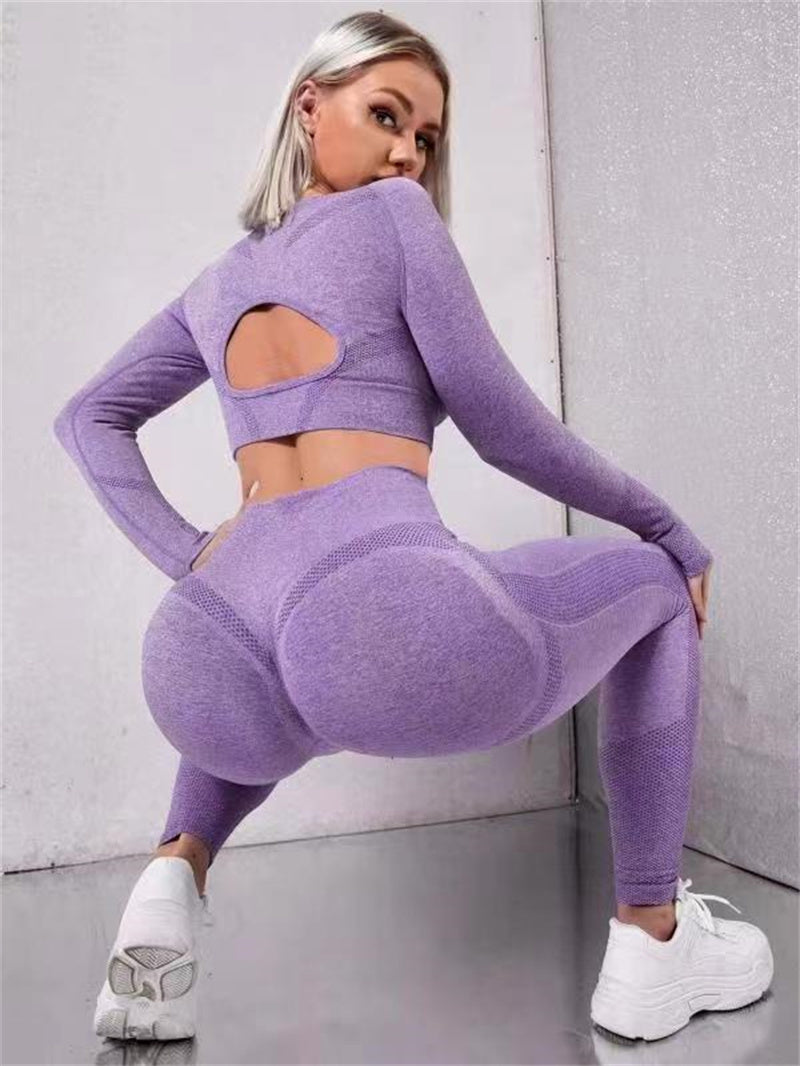 Luna Heart-Cutout Seamless Gym Set