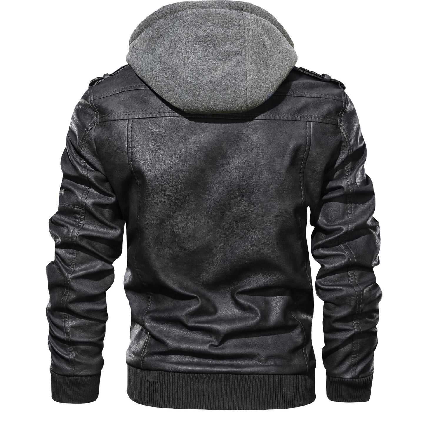 Cyber-Biker Statement-Outerwear with High-Density Tactical-Inlay & Sculptural Collar