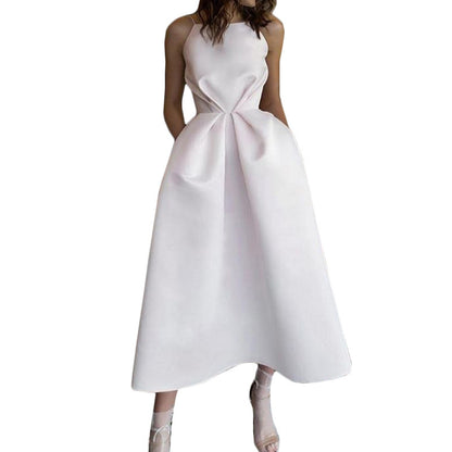 Iris Structured Halter Cocktail Dress