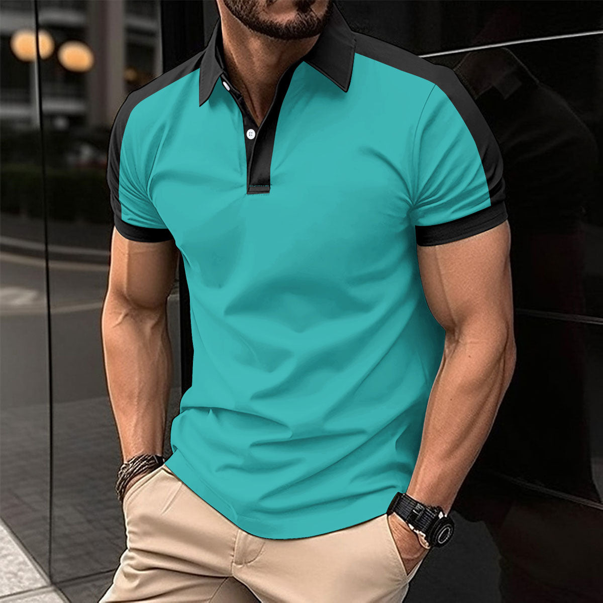 Premium Contrast Polo Shirt | Men’s Modern Slim Fit Top