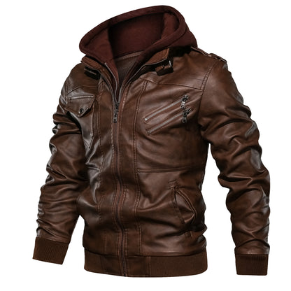 Cyber-Biker Statement-Outerwear with High-Density Tactical-Inlay & Sculptural Collar