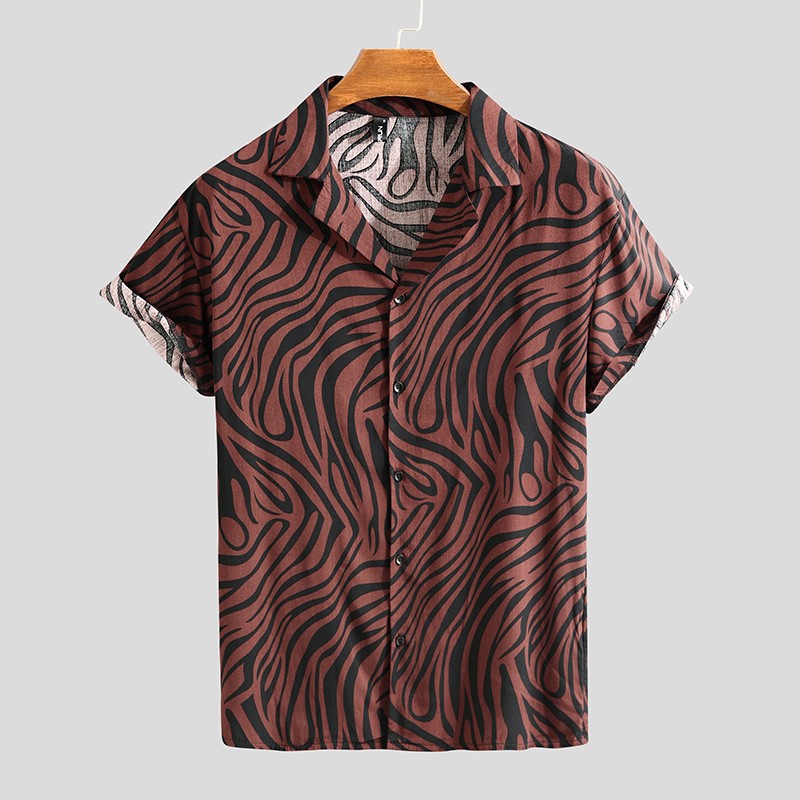 The Striated-Apex" Shirt with Architectural Zebra-Inlay & Urban-Flow Shell