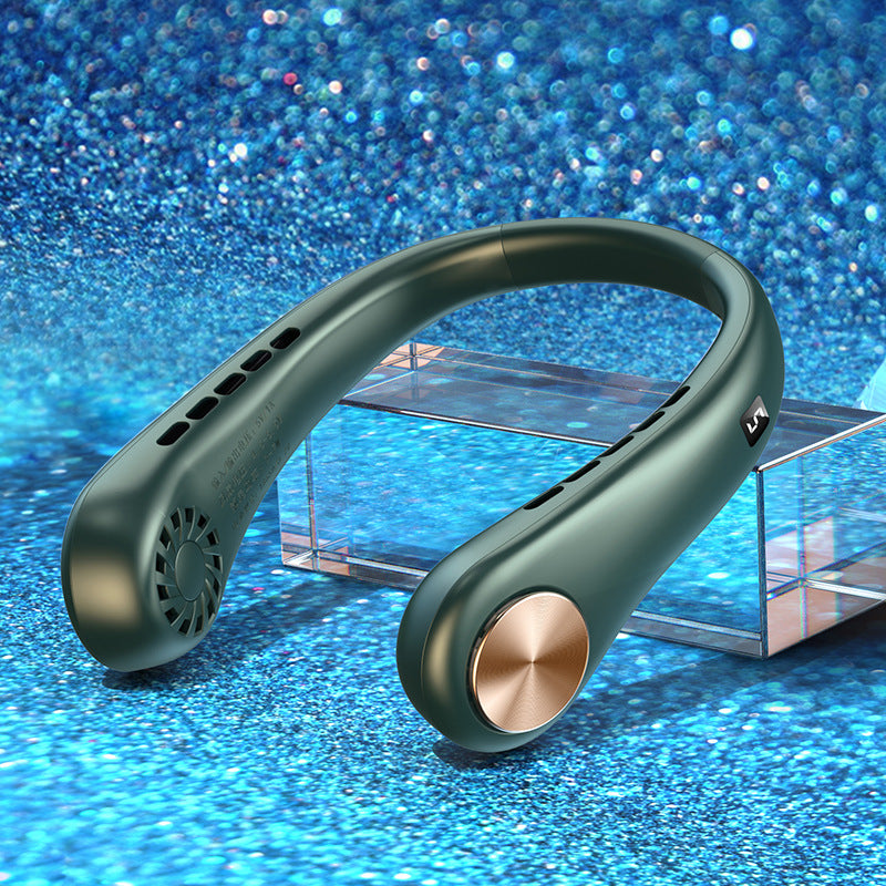 Premium Bladeless Neck Fan – Rechargeable Wearable Air Cooler