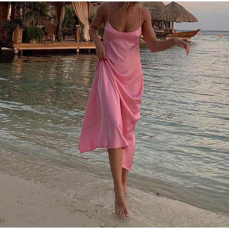 Sophisticated Body-Skimming Cami Gown for Summer Soirées