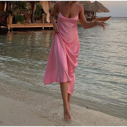 Sophisticated Body-Skimming Cami Gown for Summer Soirées