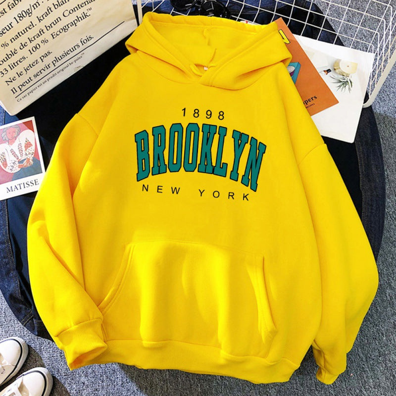 The Brooklyn 1898" Heritage Hoodie with Collegiate Varsity Typography