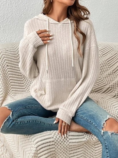 Modern Urban Knitwear Hoodie with Relaxed Scandi-Style Fit