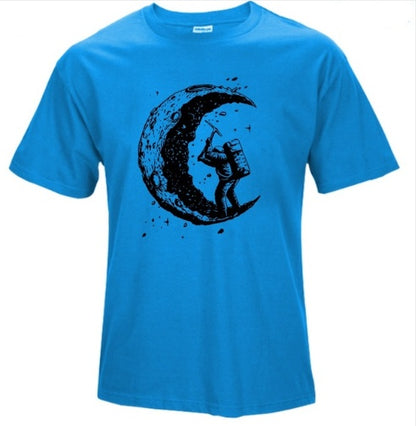 The Lunar-Miner Tee with Architectural Moon-Crest & Urban-Oversize Shell
