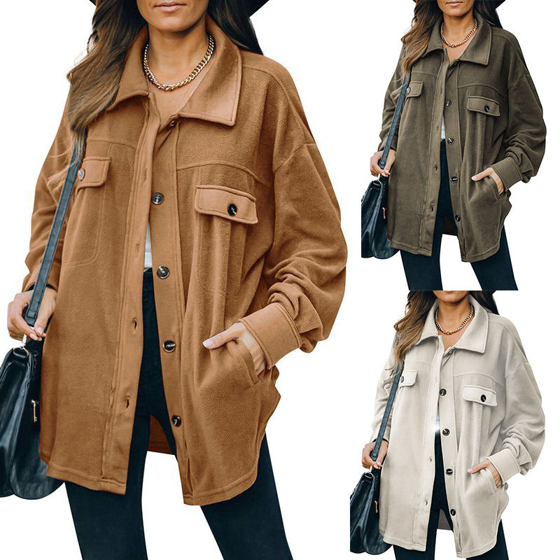 The Nomad" Brushed-Fleece Shacket with Architectural Utility Details