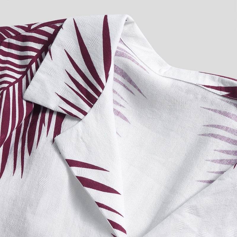 The Palm-Vector Shirt with Architectural Frond-Inlay & Urban-Flow Shell