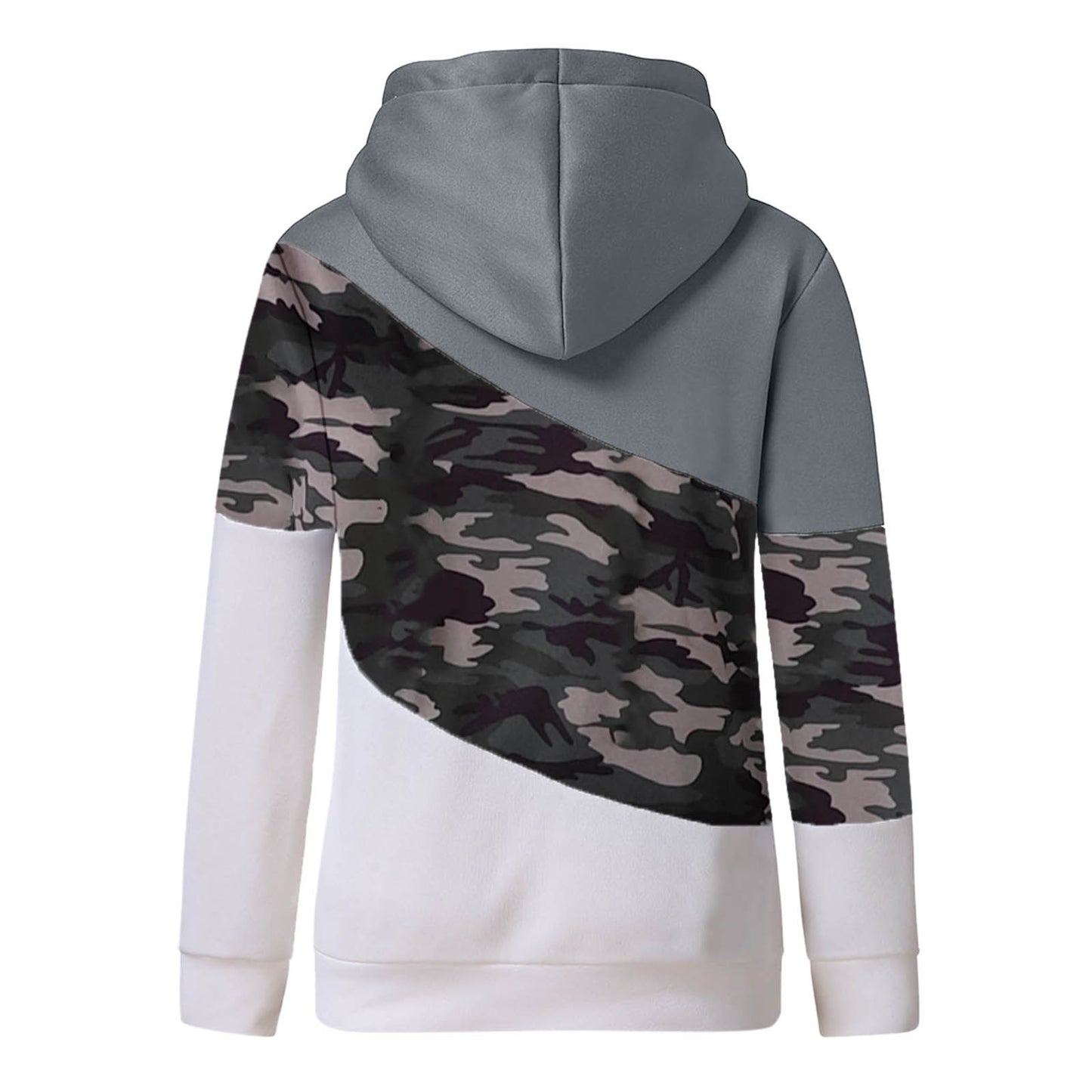 Sophisticated Triple-Tone Sweatshirt with Oversized Drape Collar