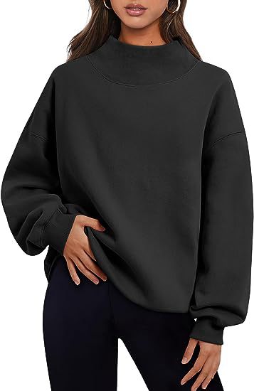 Modern Mock-Neck Oversized Sweatshirt in Premium Thick Fleece