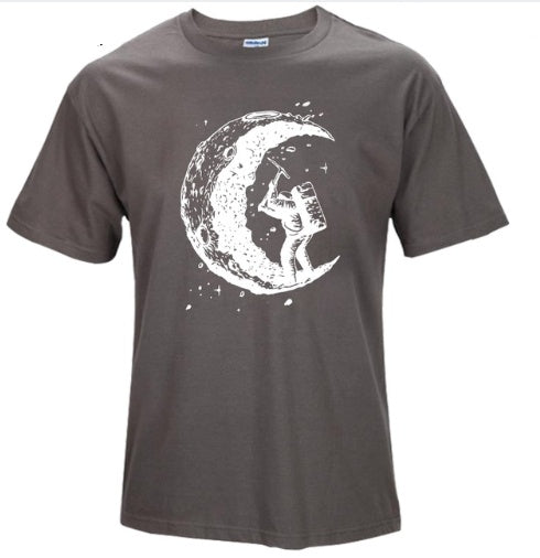 The Lunar-Miner Tee with Architectural Moon-Crest & Urban-Oversize Shell